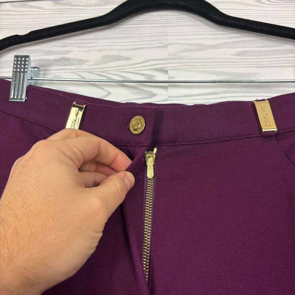 St. John Sport Essentials Mulberry Wine Colored Straight Leg Dress Pants Size 4 - Picture 5 of 9